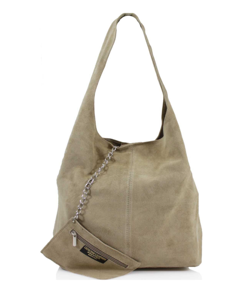 Suede Boho Bag With Matching Purse